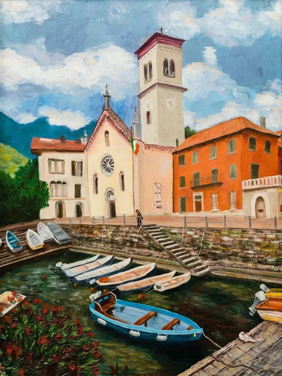 AFTERNOON IN TORNO (12"X16" canvas, oil)