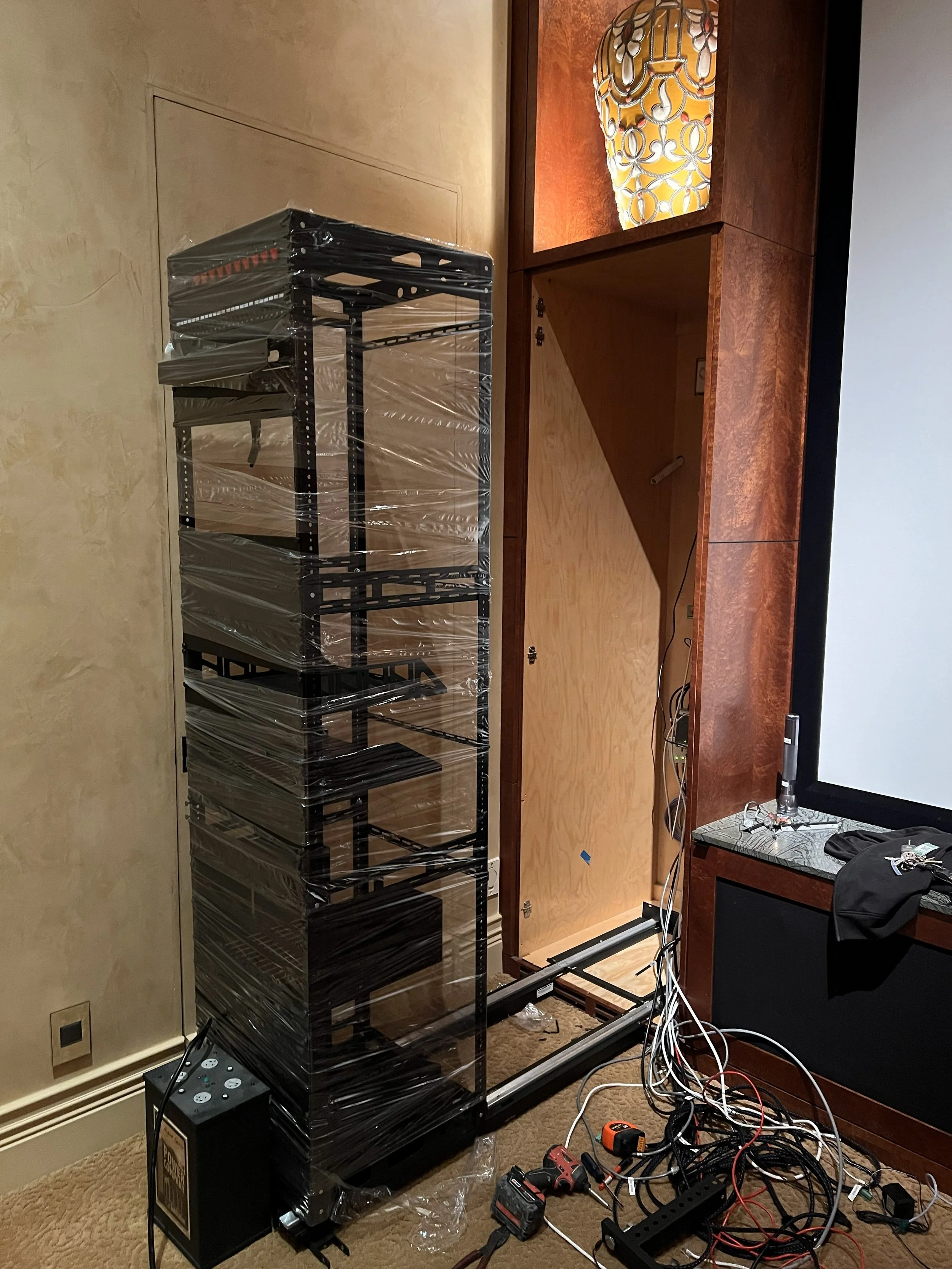 Installation of a new server rack for home theater