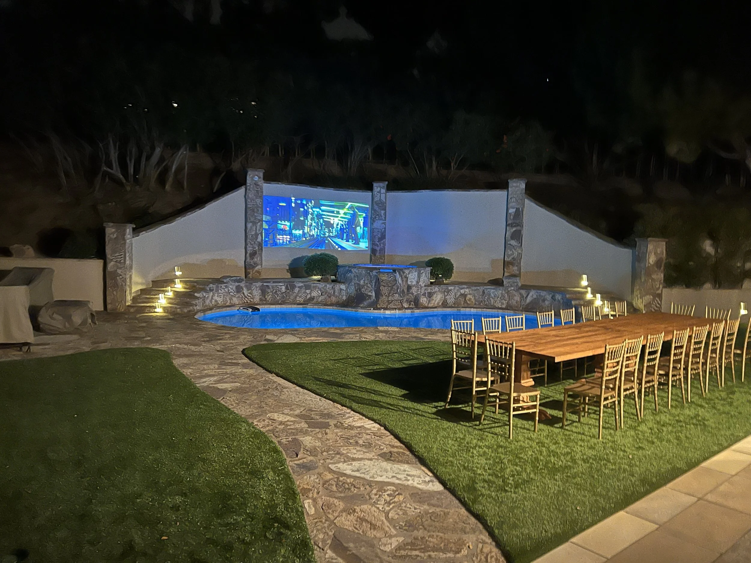 Outdoor Projection, Long throw projection, 15000w Discrete sound project