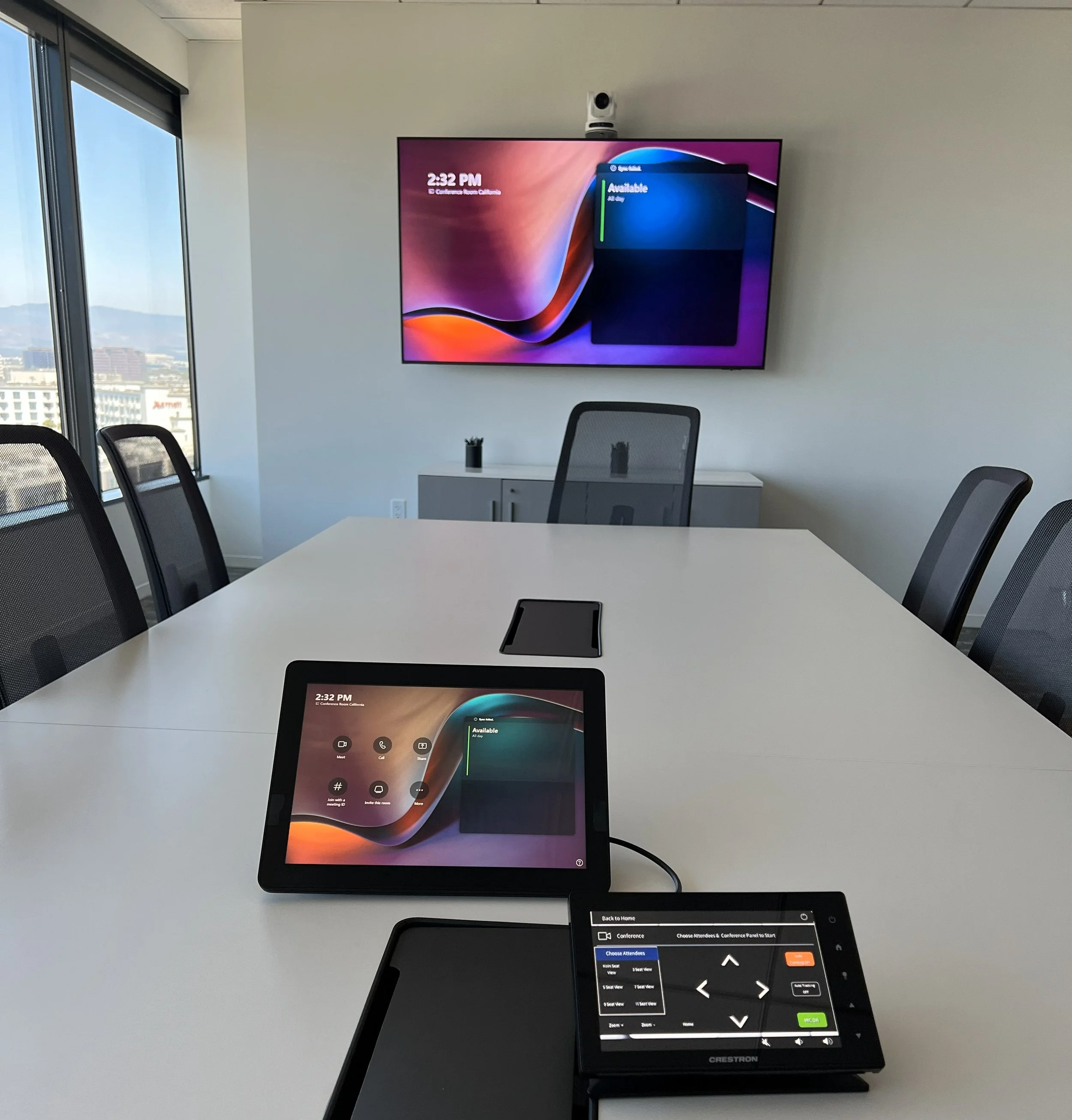 Conference room TV/Audio installation. Creston Automation  Installation