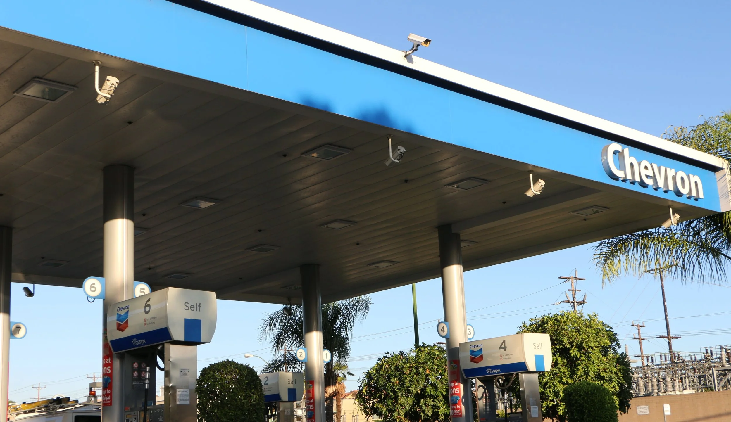 Chevron gas station surveillance system installation