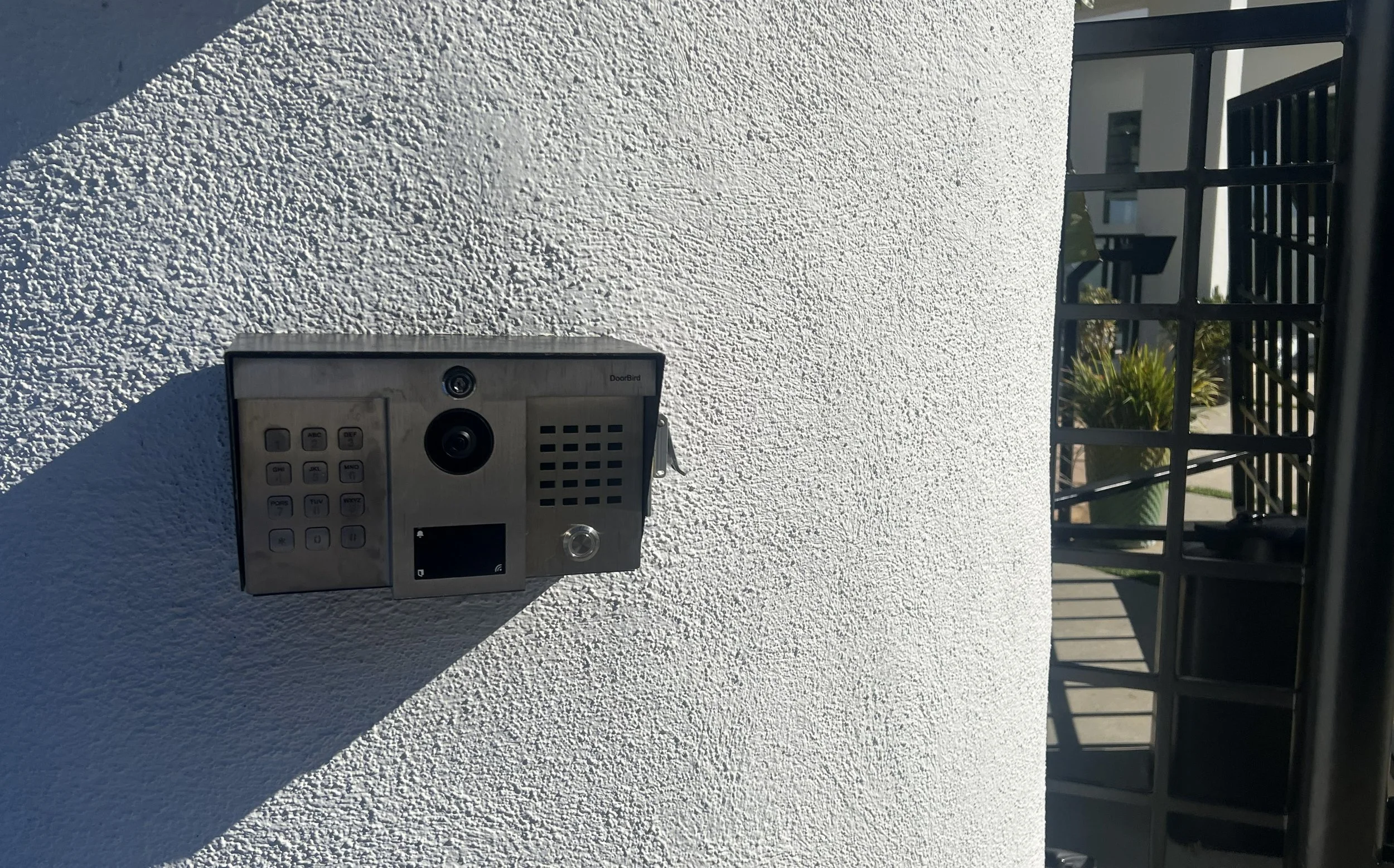 Installation of intercom system for access control.
