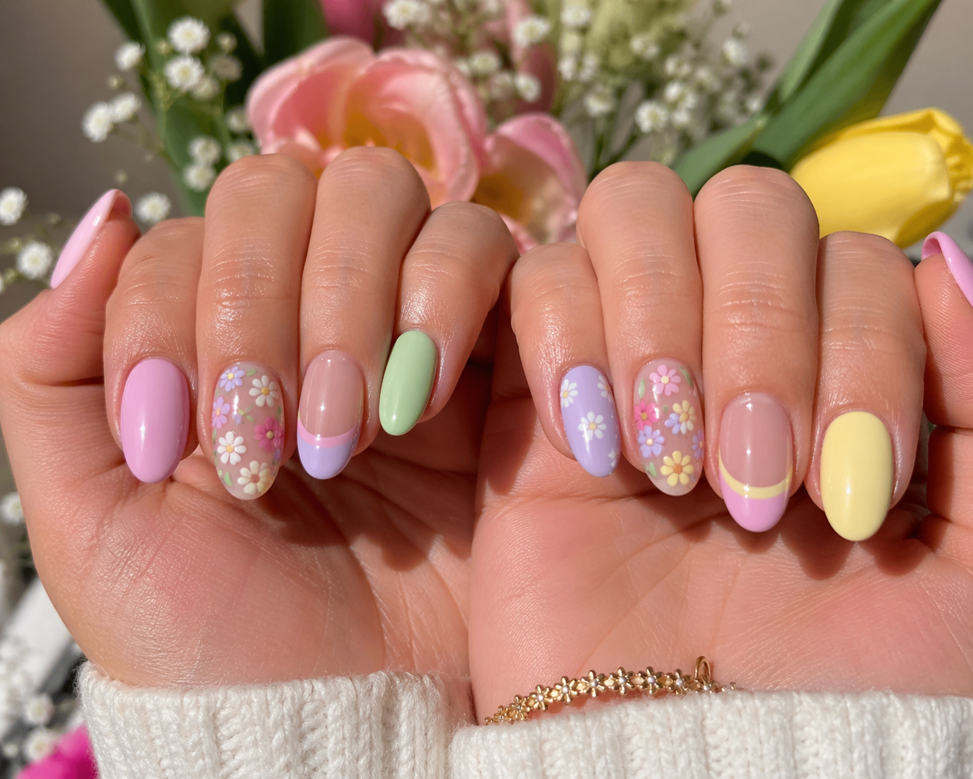 bright spring nails
