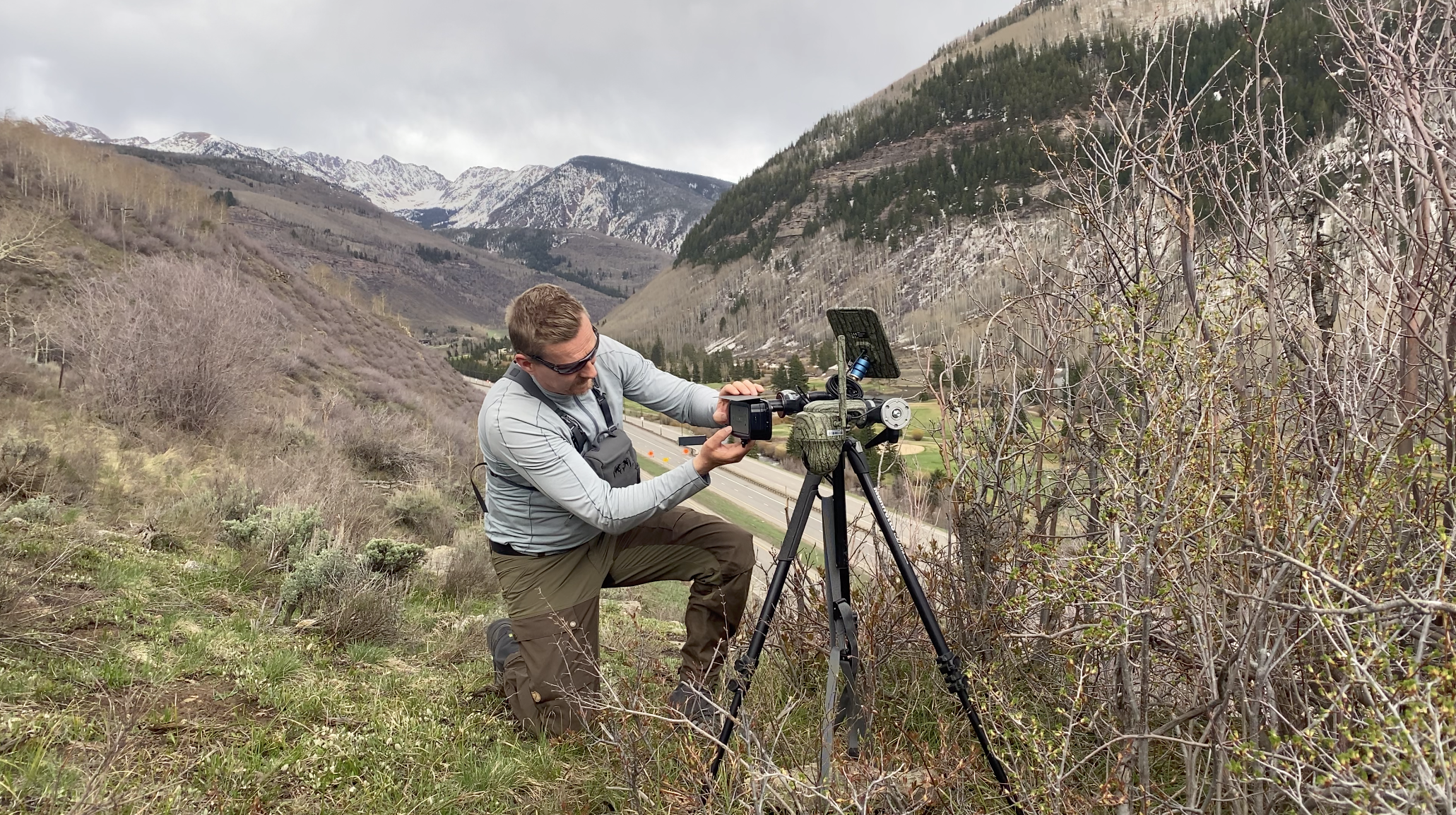 Checking camera trap sensors and remote monitoring equipment 
