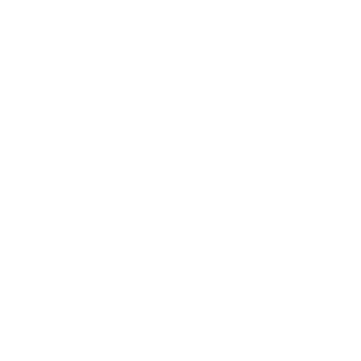 Black circle with a white border on a black background.