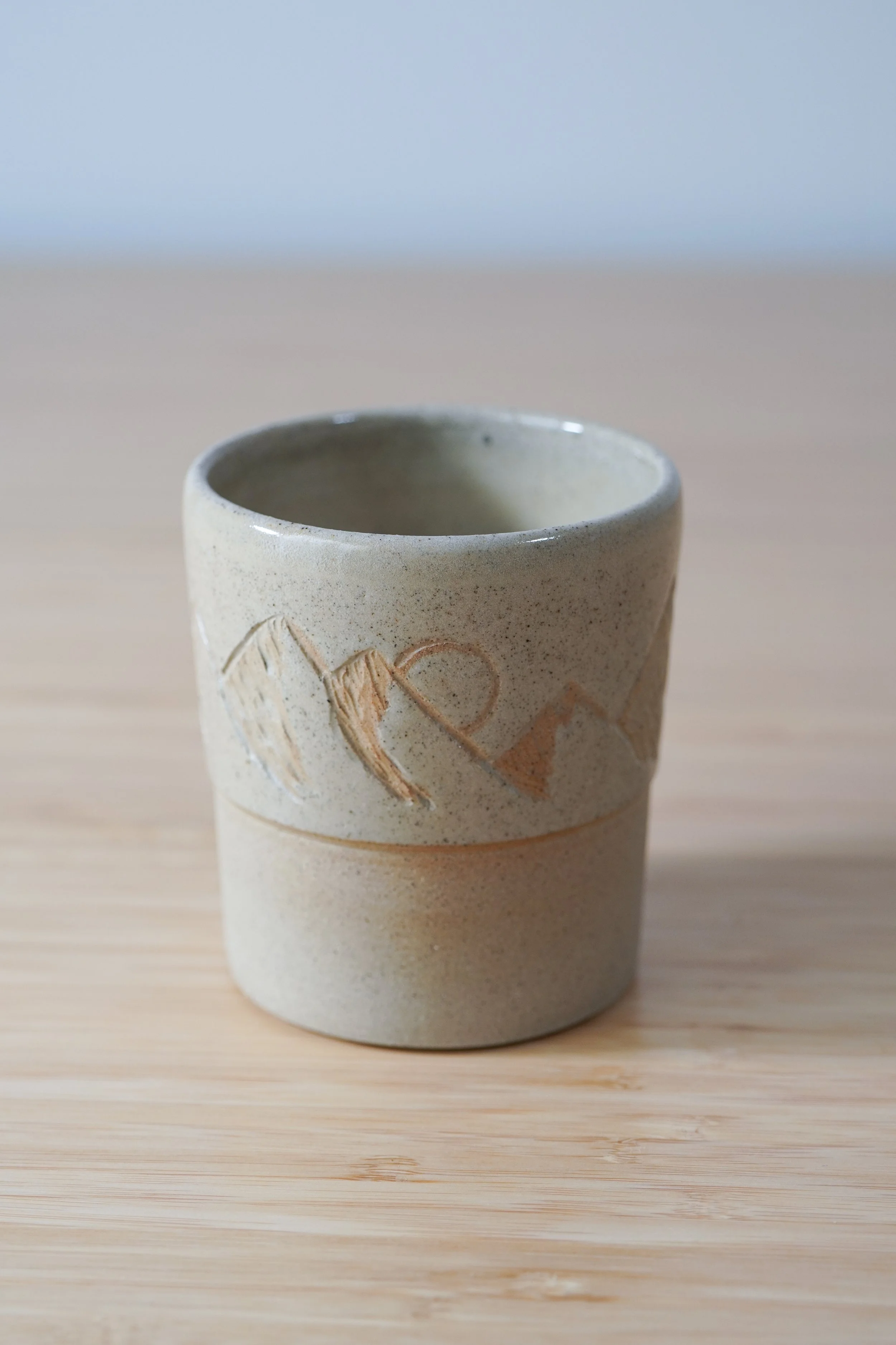 Creme Mountain Bevel Espresso Cup