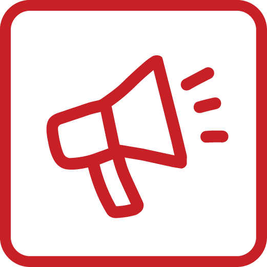 An icon representing traditional media buying.