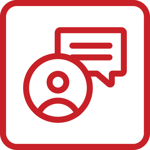 An icon representing social media management.