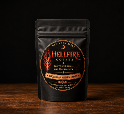 Hellfire Coffee - Fresh Roasted – Colombian Medium Roast – Net WT 2 oz