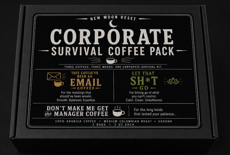 Corporate Coffee Survival Pack — choose any three 2 oz coffee packs to build your perfect set