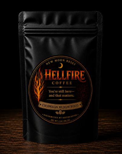 Hellfire Coffee - Fresh Roasted – Colombian Medium Roast – Net WT 2 oz