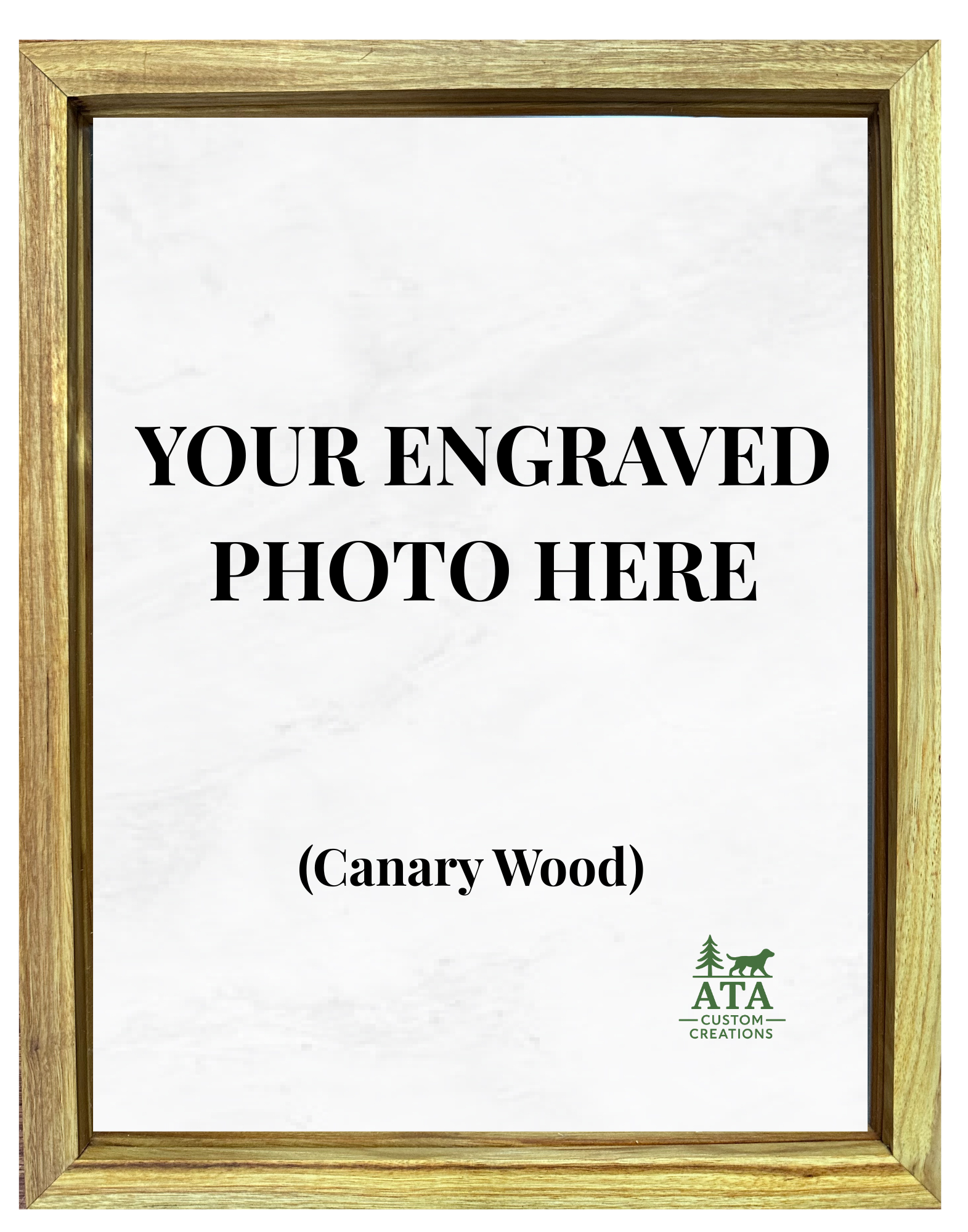 Laser Engraved Portrait - Premium Hardwood Frame