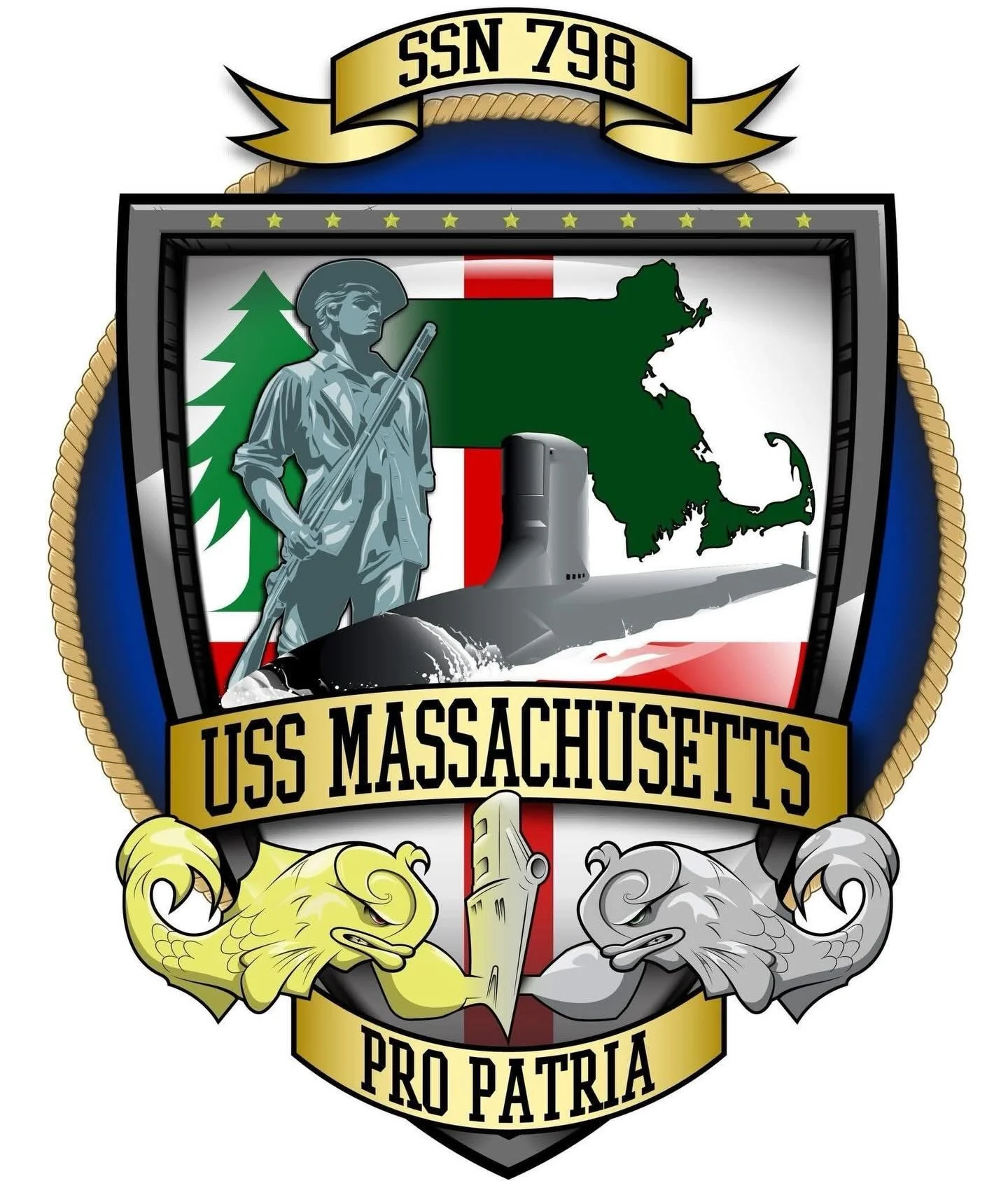 Welcome to the fleet, and welcome home to the NEW USS Massachusetts. 

SSN 798 is here for her commissioning ceremony, and as a kid obsessed with submarines and battleships, my first taste of Navy being BB59 herself&hellip; this, is so fitting, so co