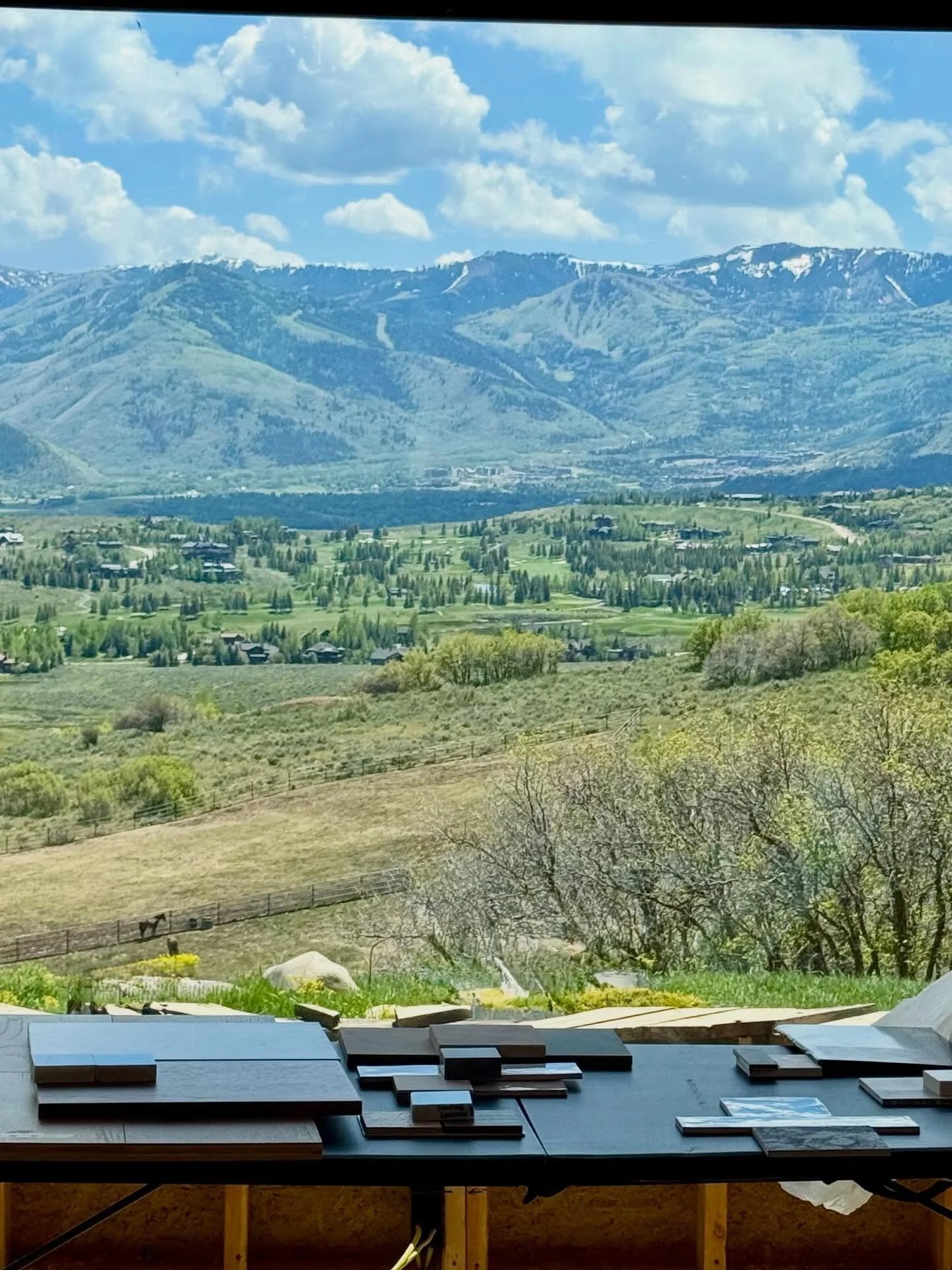 Finish selections with a view. 🏔️
When the backdrop is this inspiring, every design decision feels a little easier.

GSTHREE Works | From Design to Build. #GSTHREEWorks
#FinishSelections
#DesignProcess
#MountainModern