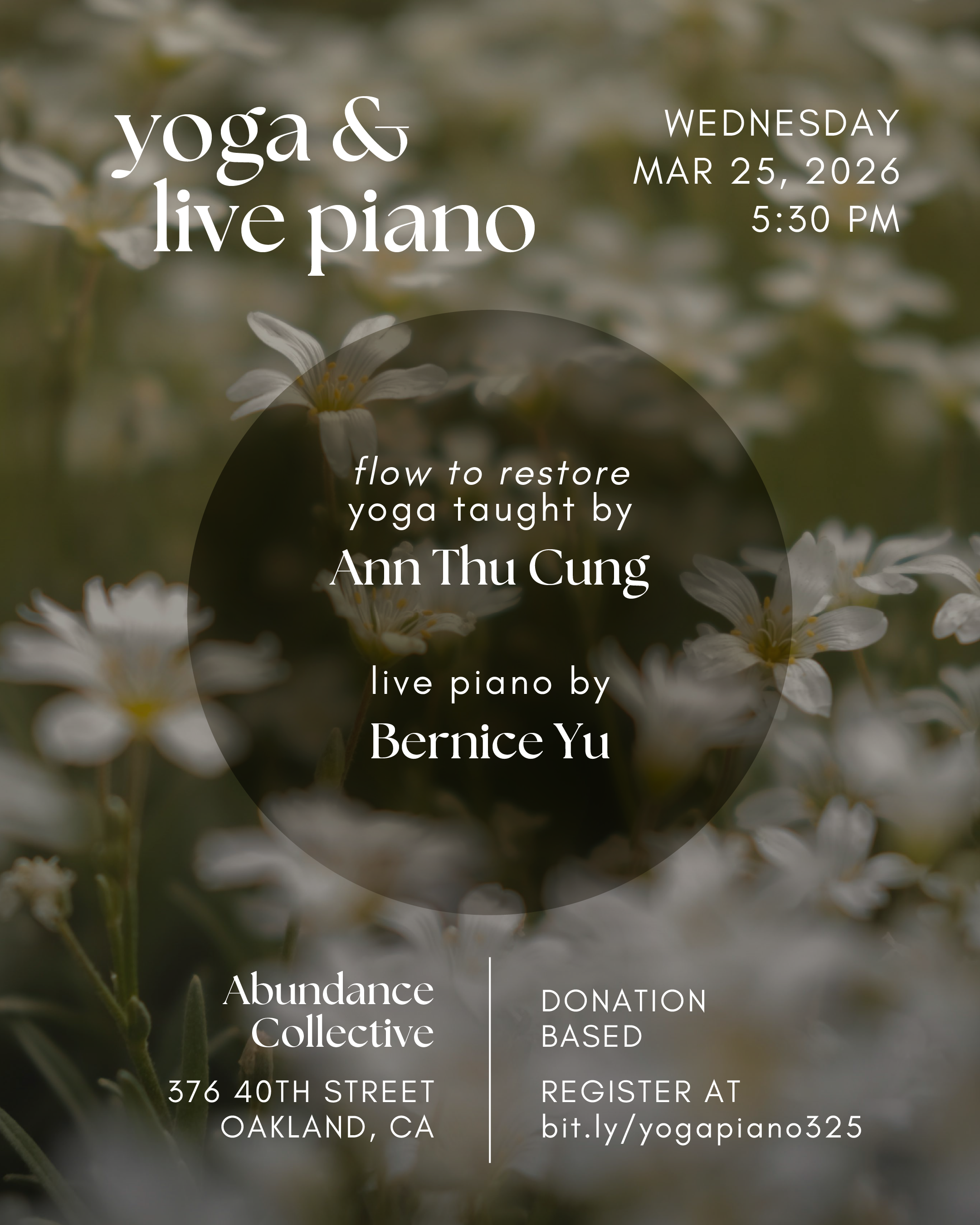 Yoga &amp; Live Piano: March 2026