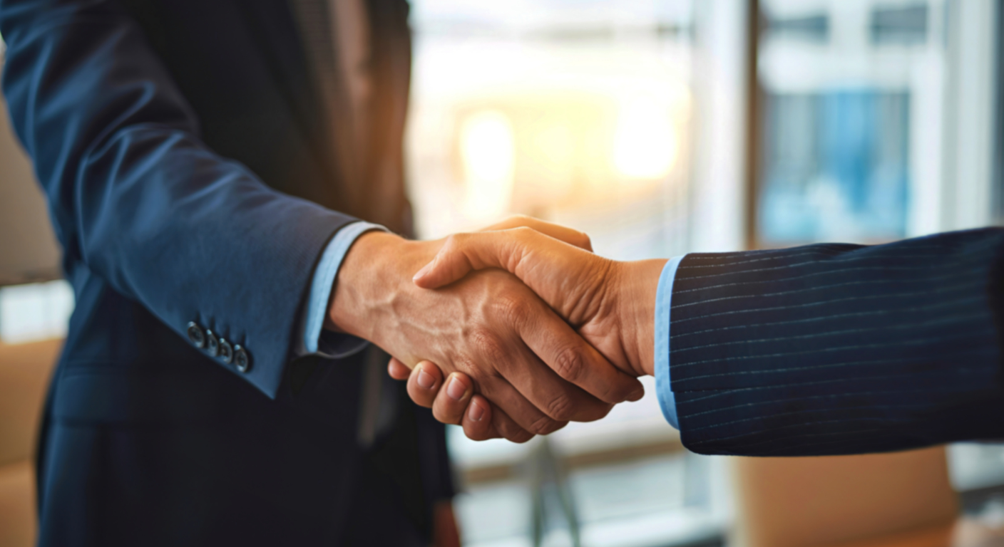 Handshake representing trusted Michigan commercial title services, real estate closings, and partnership through Midwest Title.