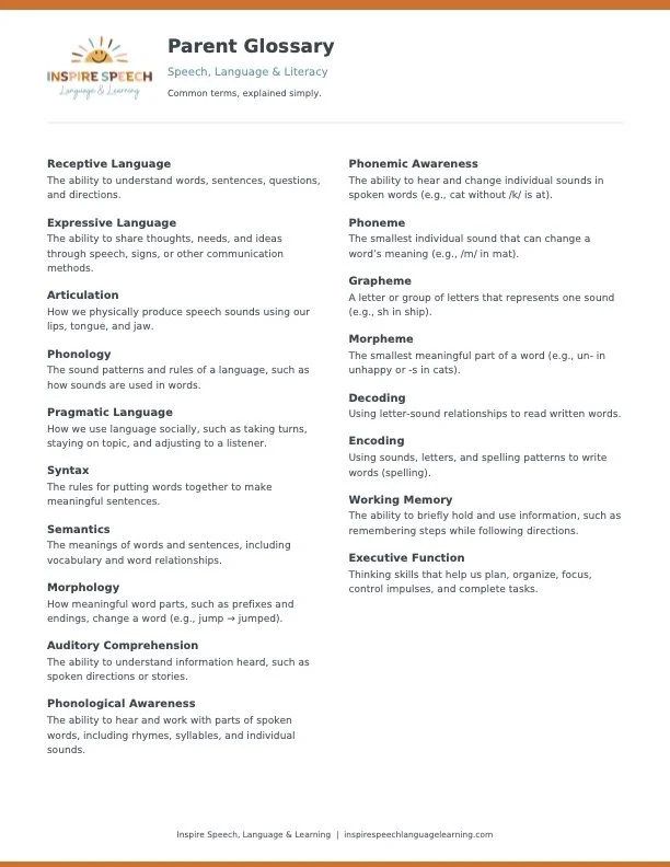 Parent Glossary
