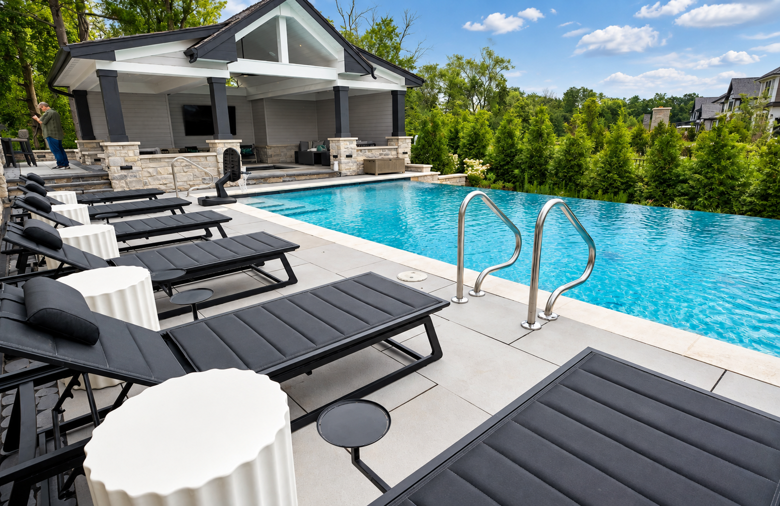 Luxury Pool Pavilion Retreat Installed by ILT Vignocchi