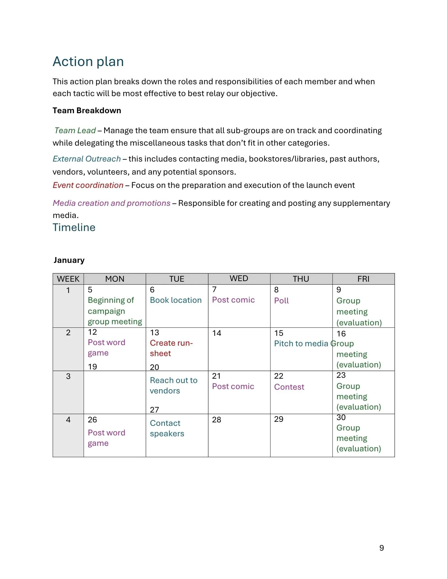 Page 7 of strategic communication plan