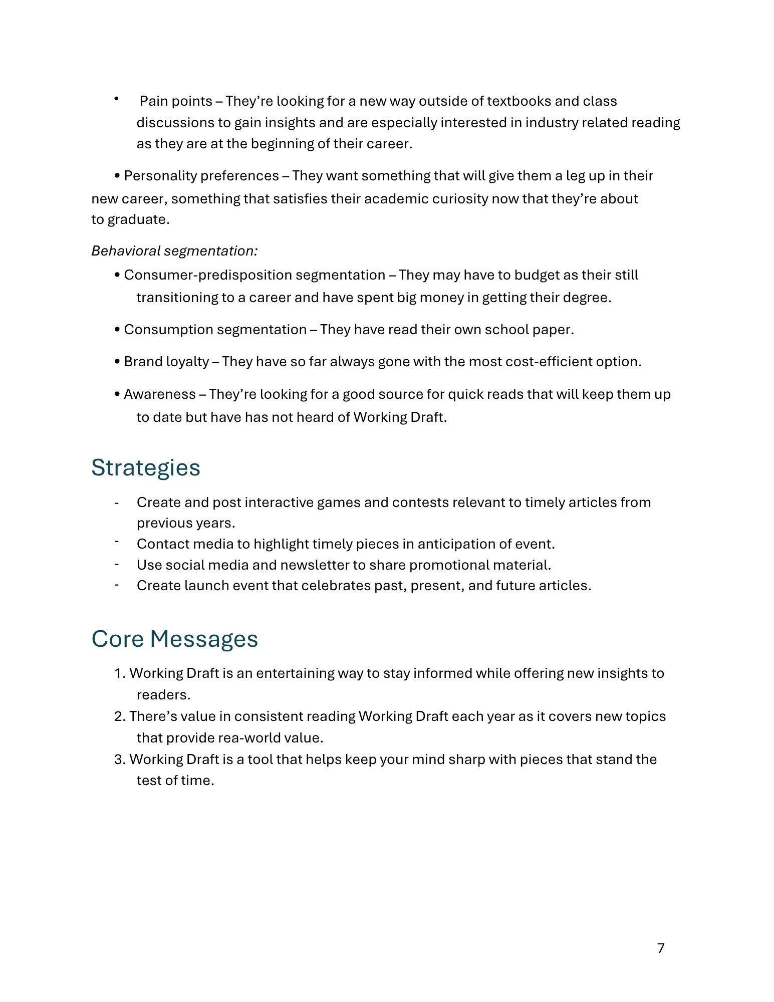 Page 5 of strategic communication plan