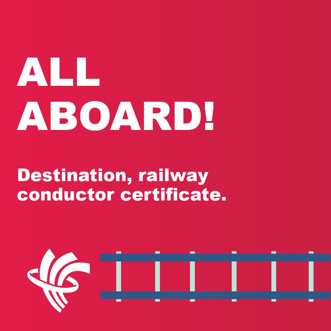 Graphic design cover for info on railway conductor certificate