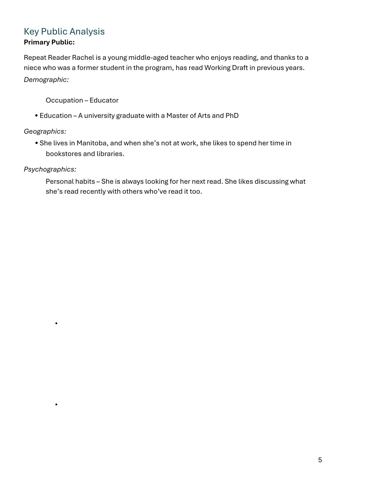 Page 3 of strategic communication plan