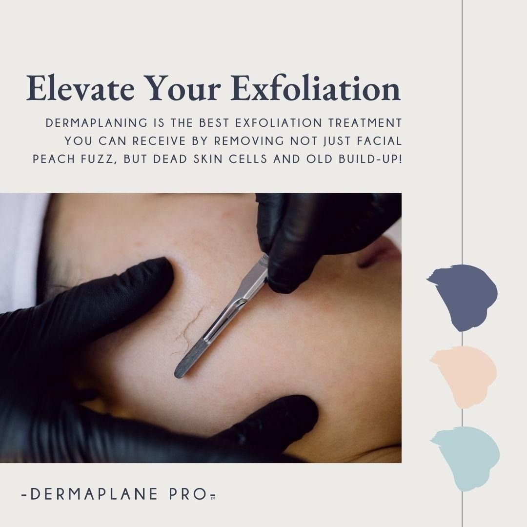 Close-up of a person receiving dermaplaning facial treatment, with a skincare professional using a sterile scalpel to exfoliate the skin on their face.