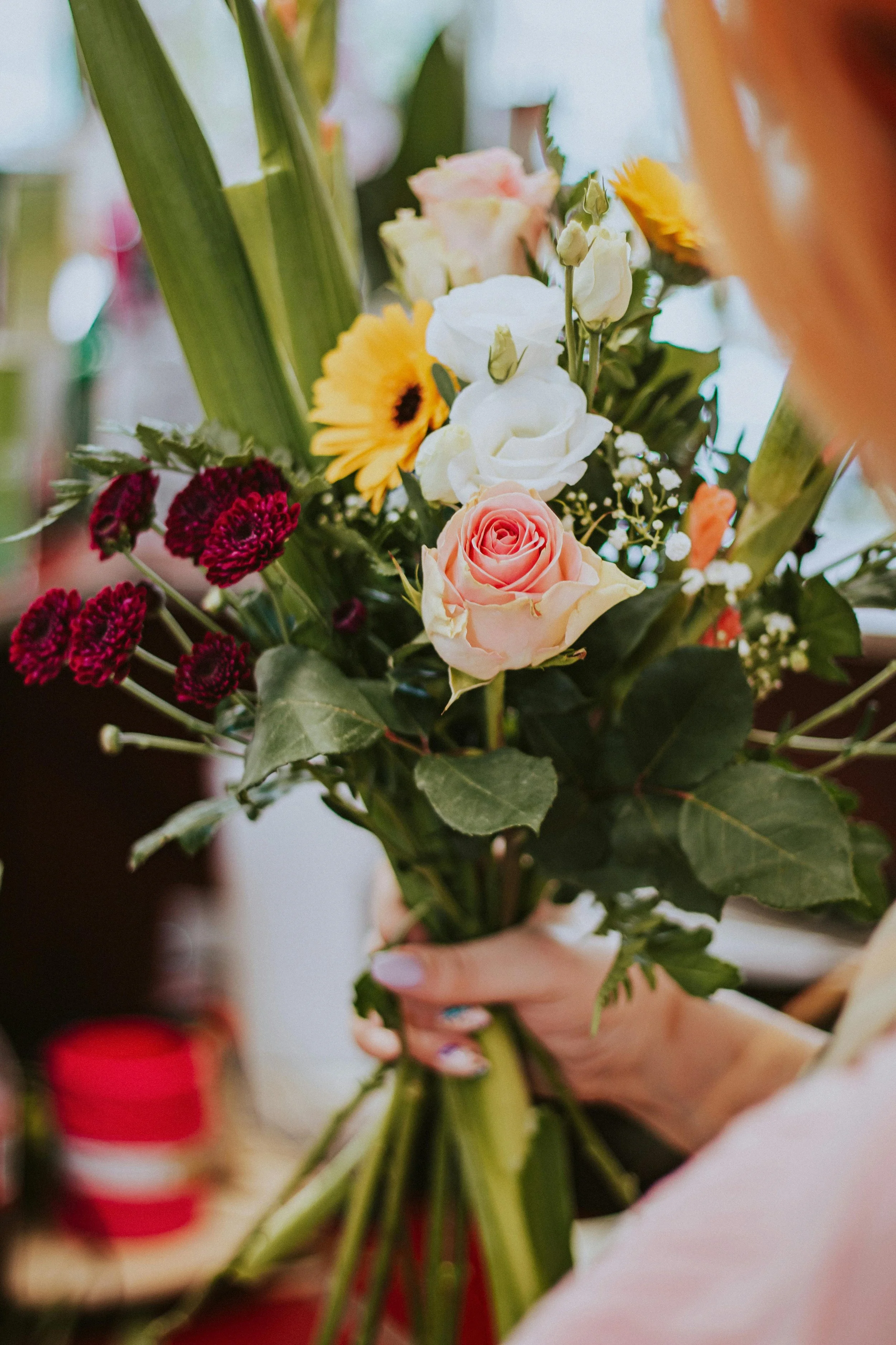 Seasonal flowers styled in a warm, vintage-inspired setting, Ferrymead, Christchurch.