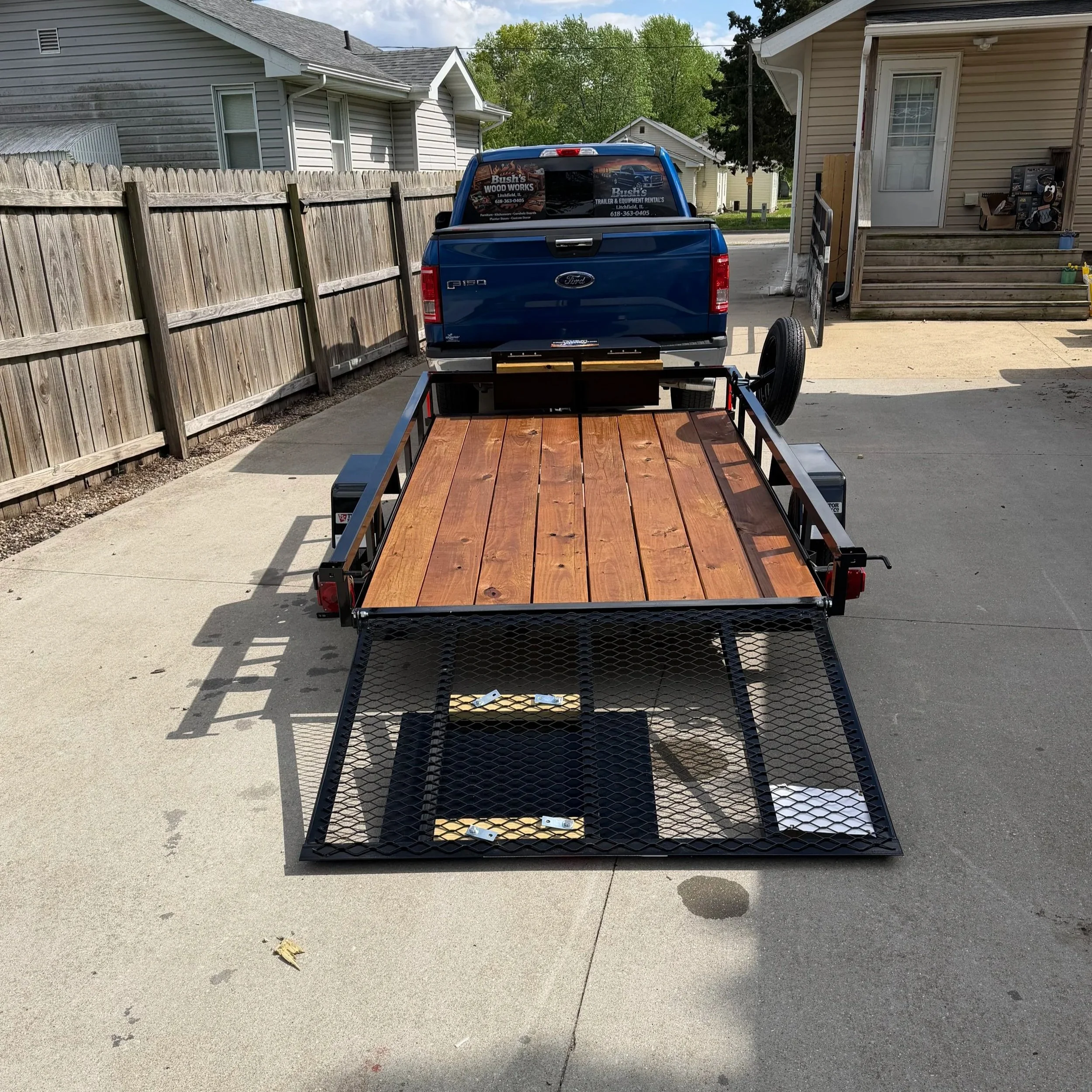 5x8 Trailer Ramp Rear