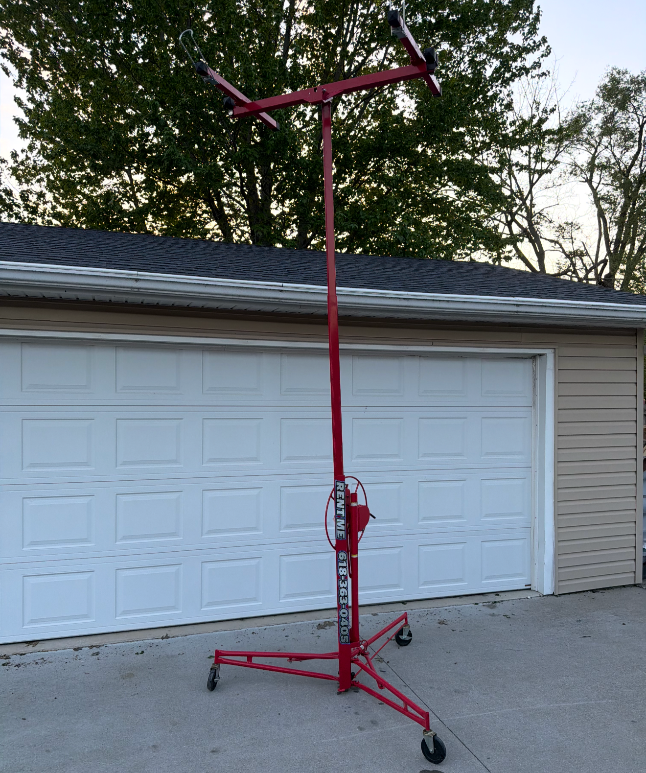 Drywall Lift: Raised