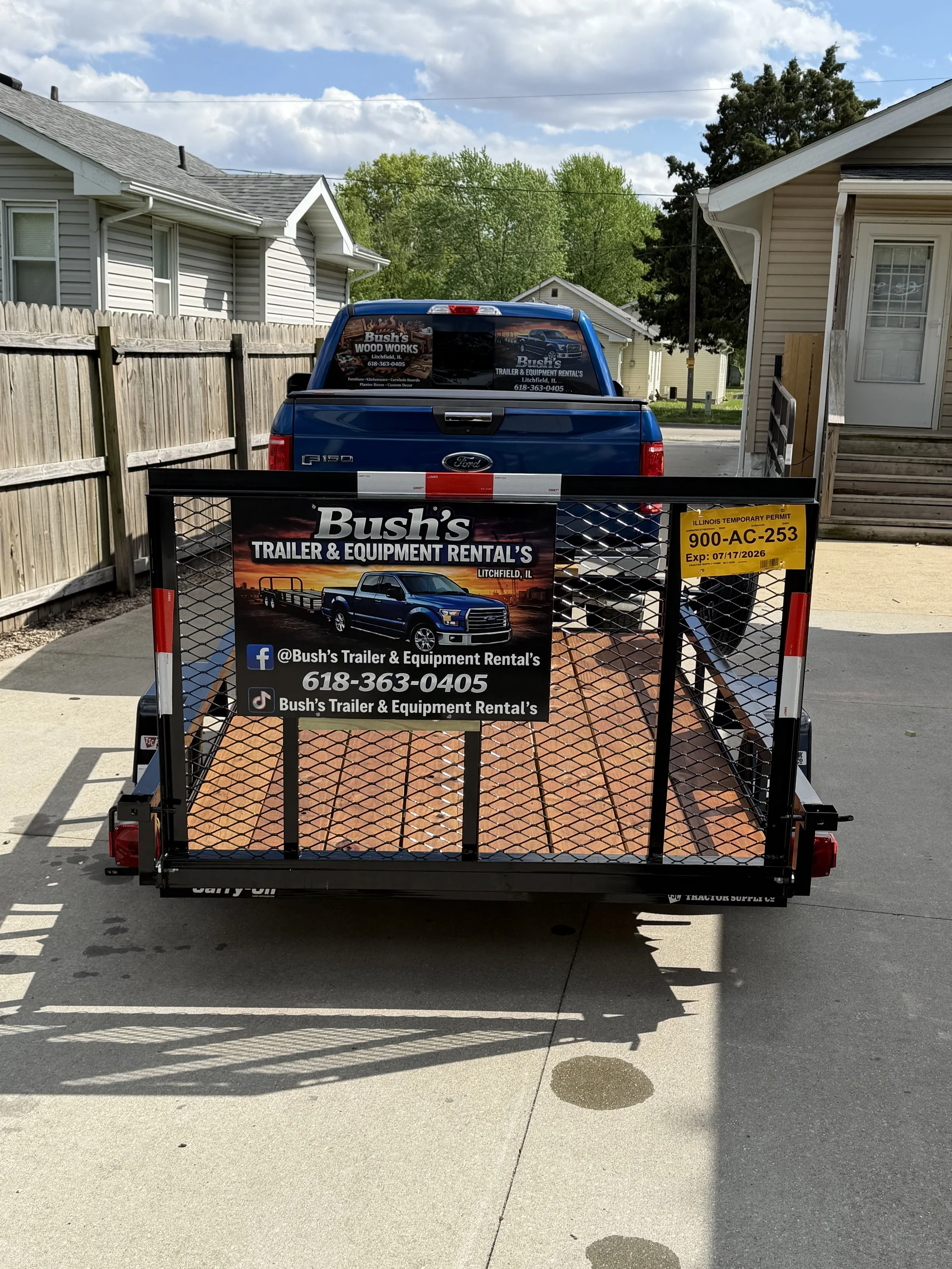 5x8 Trailer Rear