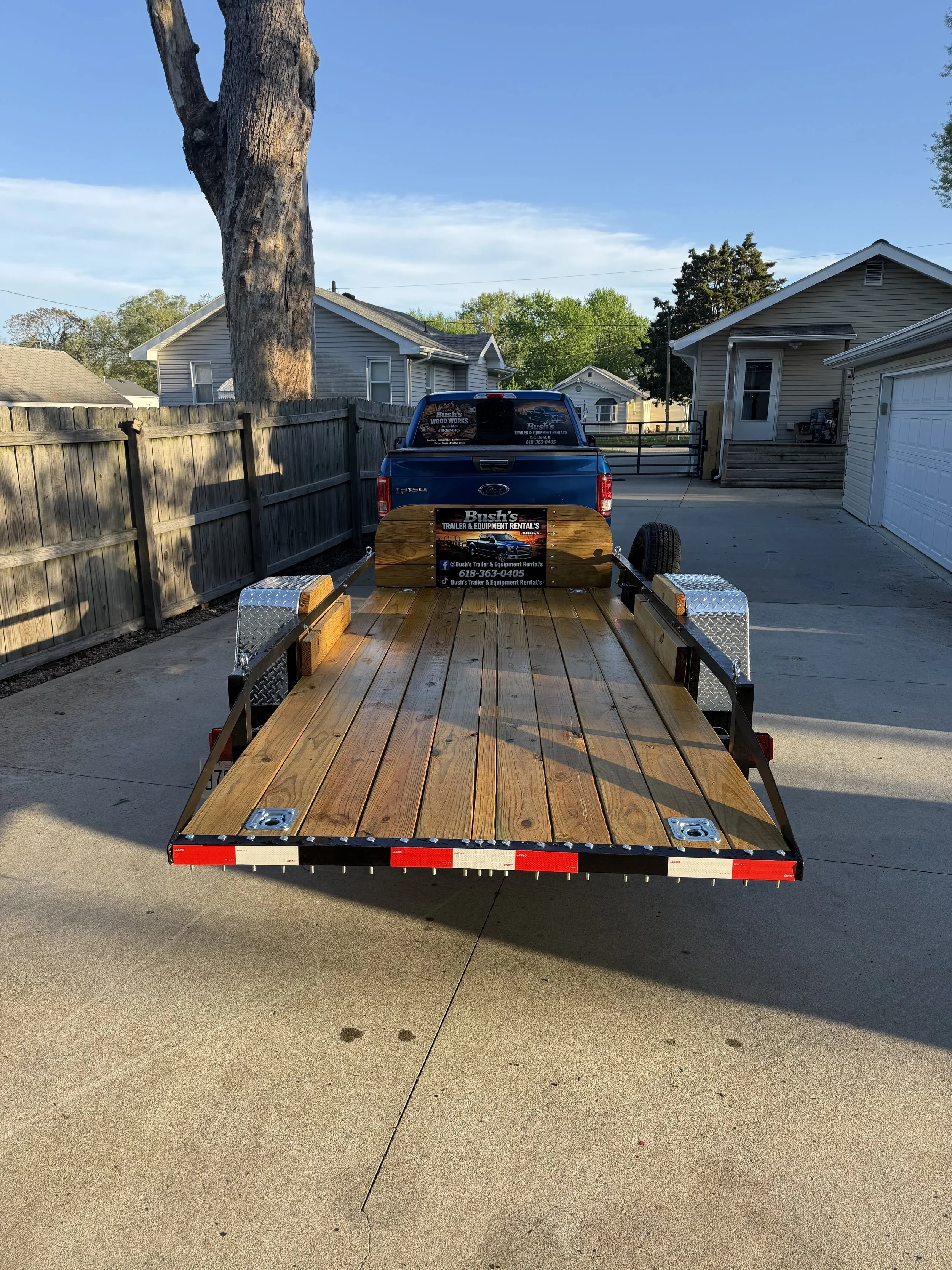 5x12 Trailer Rear View