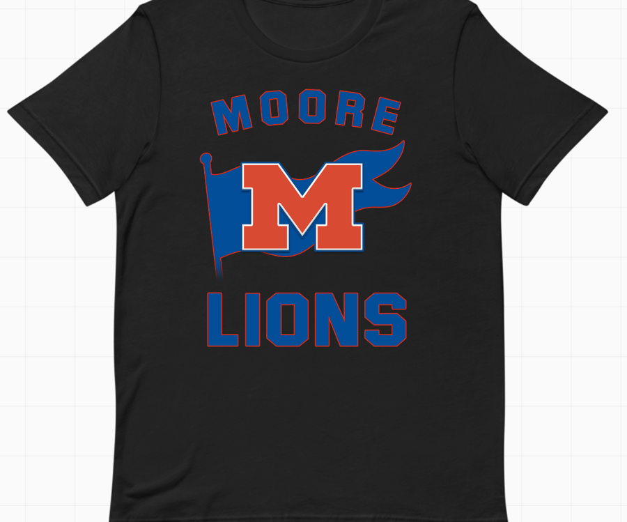 Little Lions Tee — #9 Flag M, Moore Lions