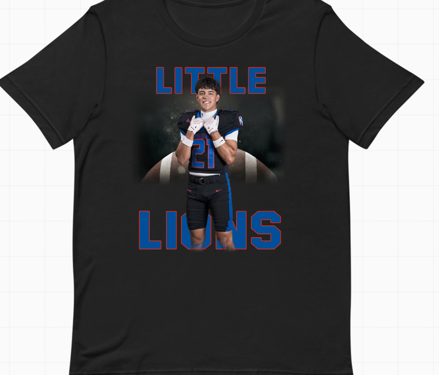 Little Lions Tee — #3 Block Letters