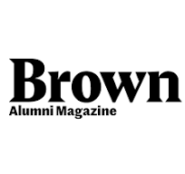 Brown Alumni Magazine logo in black text on a white background