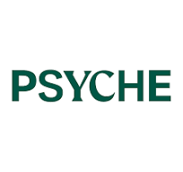Text that reads 'PSYCHE' in bold green letters on a white background.