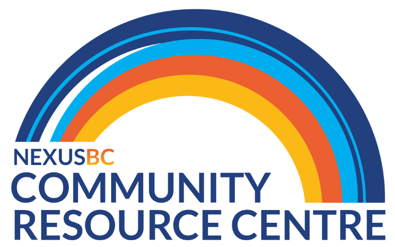 NexusBC Community Resource Centre logo featuring a rainbow design.