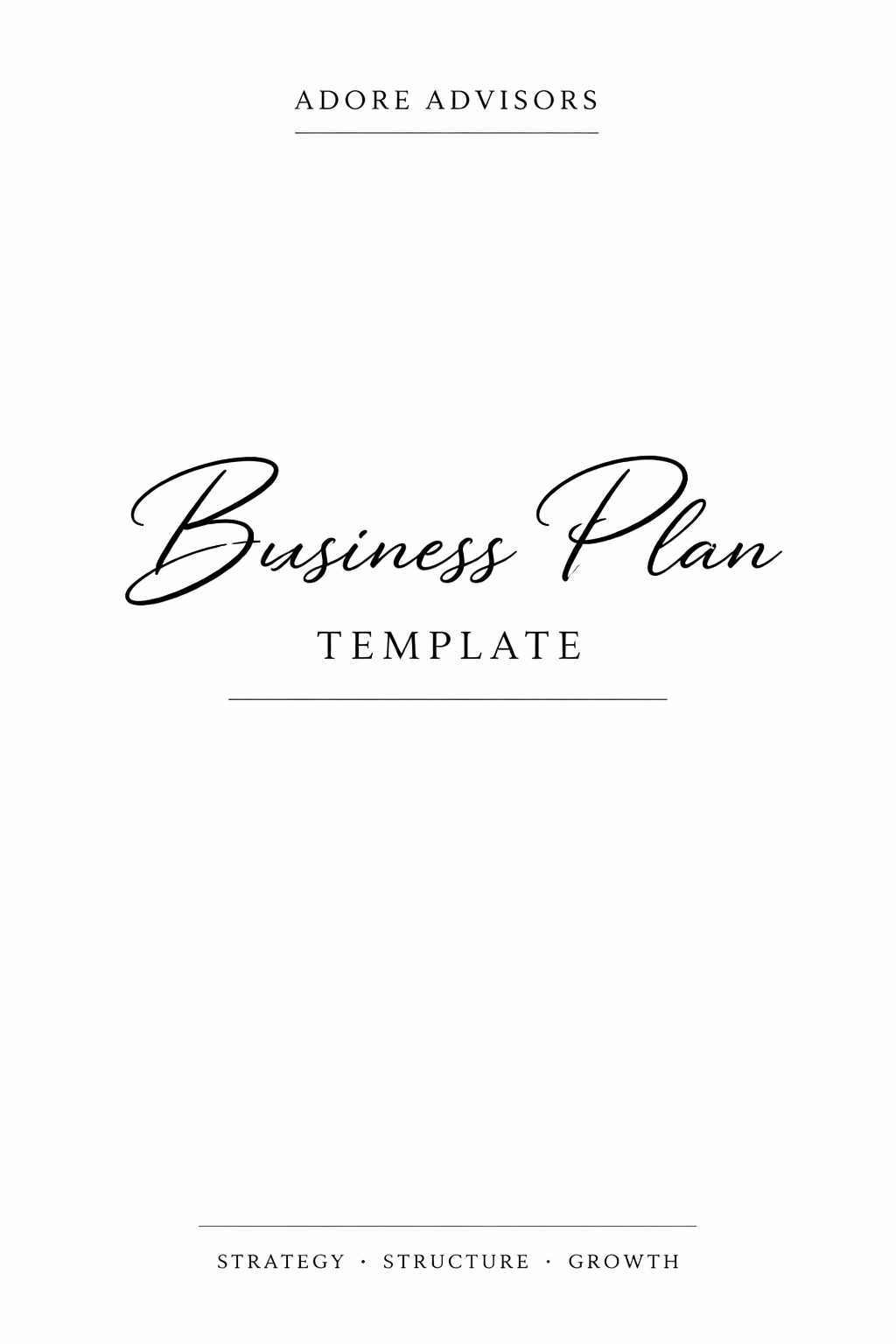 Premium Business Plan Framework