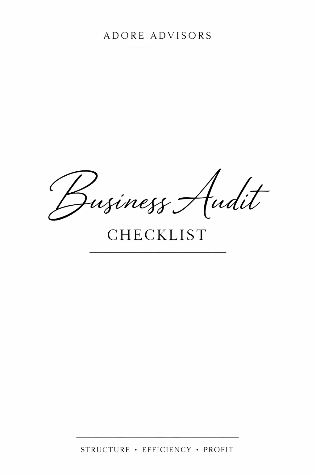 Business Audit Checklist