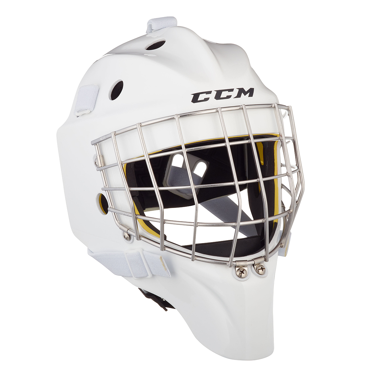 CCM GOAL MASK AXIS 1.5 SR WHITE