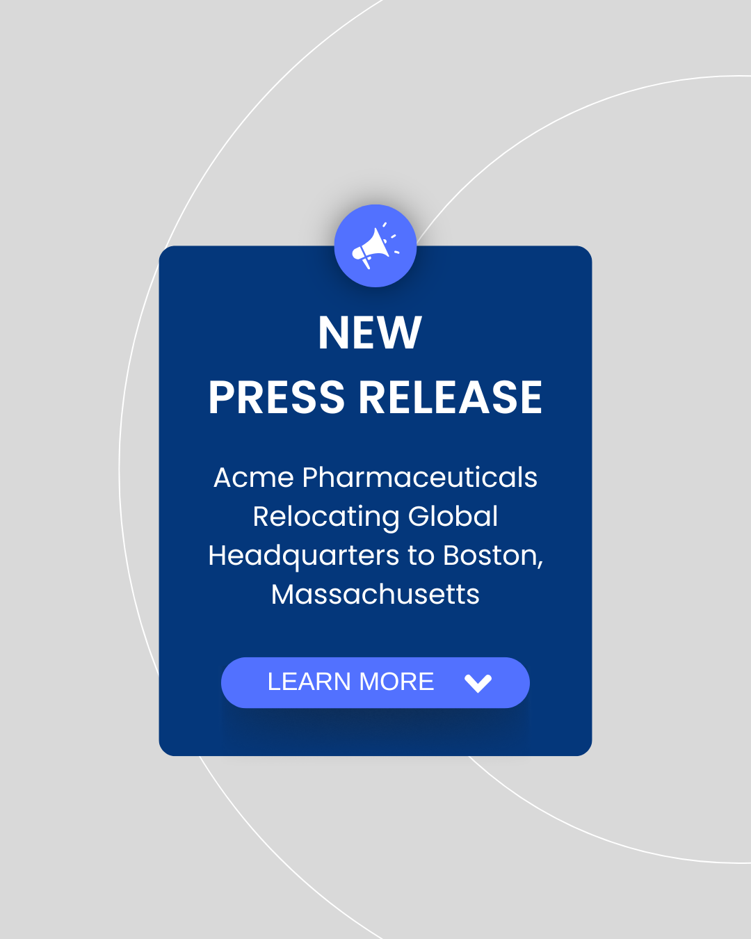 This press release showcases my ability to craft professional communications, highlighting Acme Pharmaceuticals’ move to Boston as a positive event for improving innovation within Pharmaceuticals. 