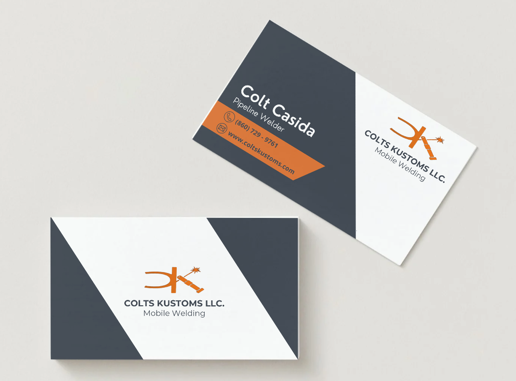Logo development and personal marketing materials for small mobile welding business. 