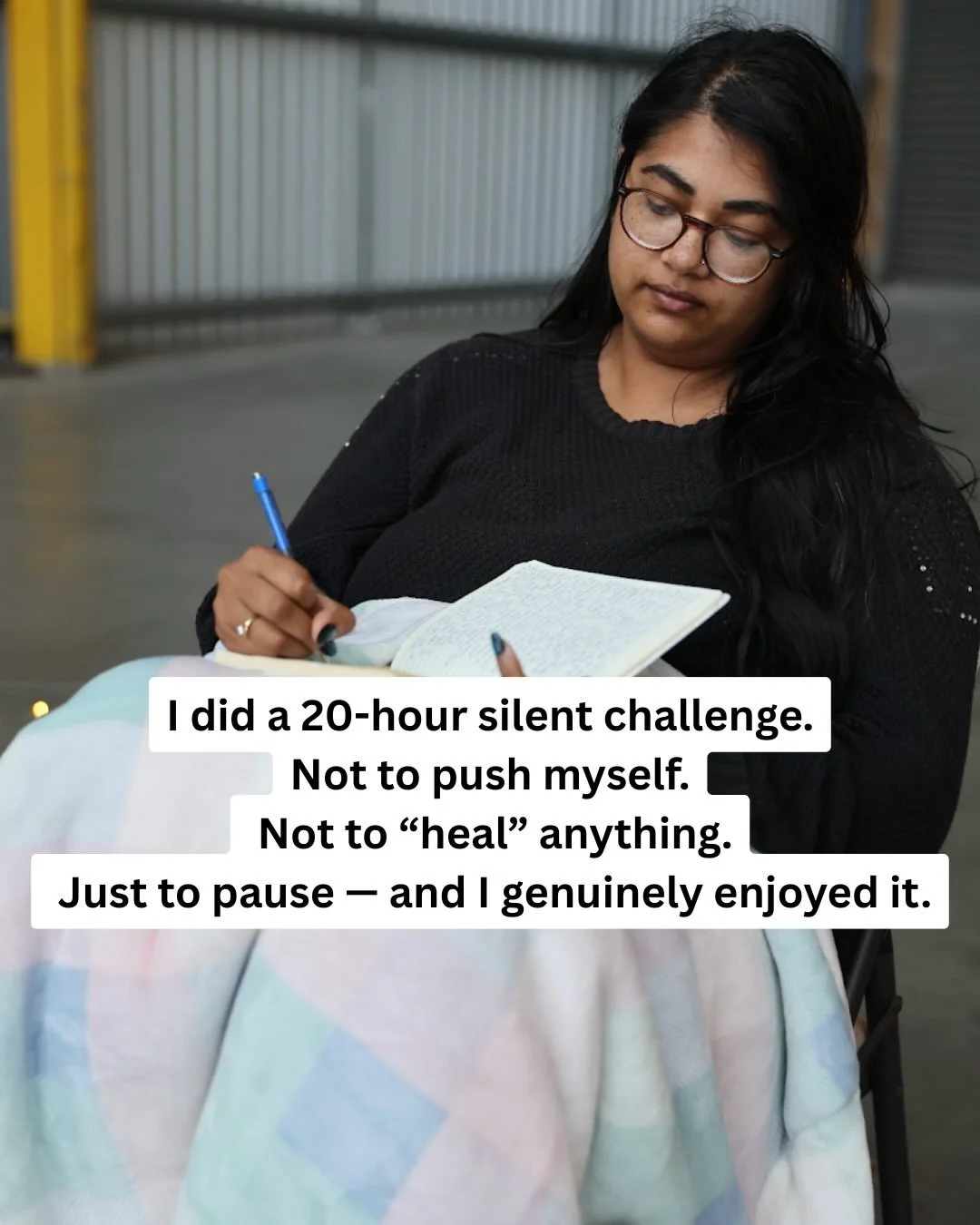 I recently did a 20-hour silent challenge and it was incredible. Not hard, not stressful, just&hellip; peaceful. 🕊

It reminded me how much we underestimate the power of pausing and regulating our nervous system. When we&rsquo;re calm, everything sh