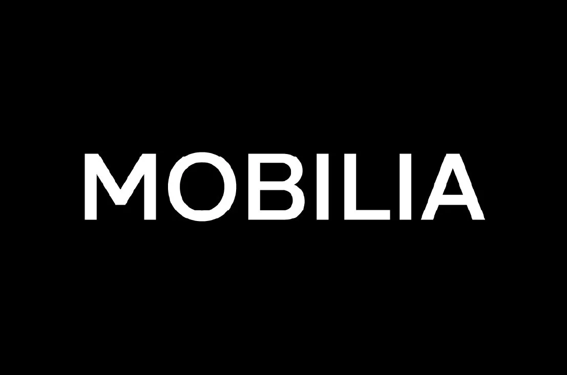 Black background with white text that reads 'MOBILIA'.
