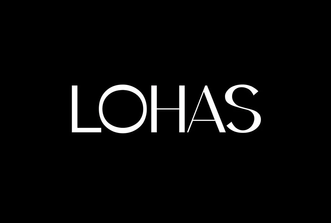 Black background with the word "LOHAS" in white, capitalized letters in the center.