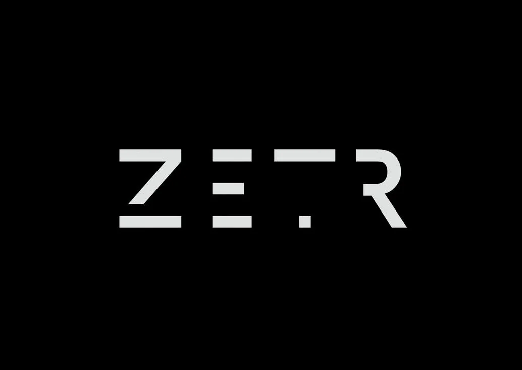 Black background with stylized text reading 'ZETR' in a futuristic font.