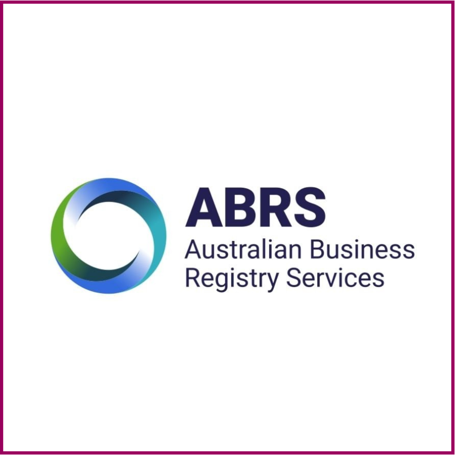 Logo of Australian Business Registry Services (ABRS) featuring a circular icon with shades of blue and green, and text stating 'ABRS Australian Business Registry Services'.