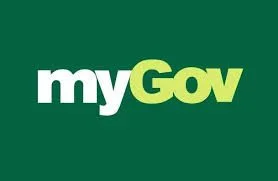 MyGov logo with green background and white and yellow text