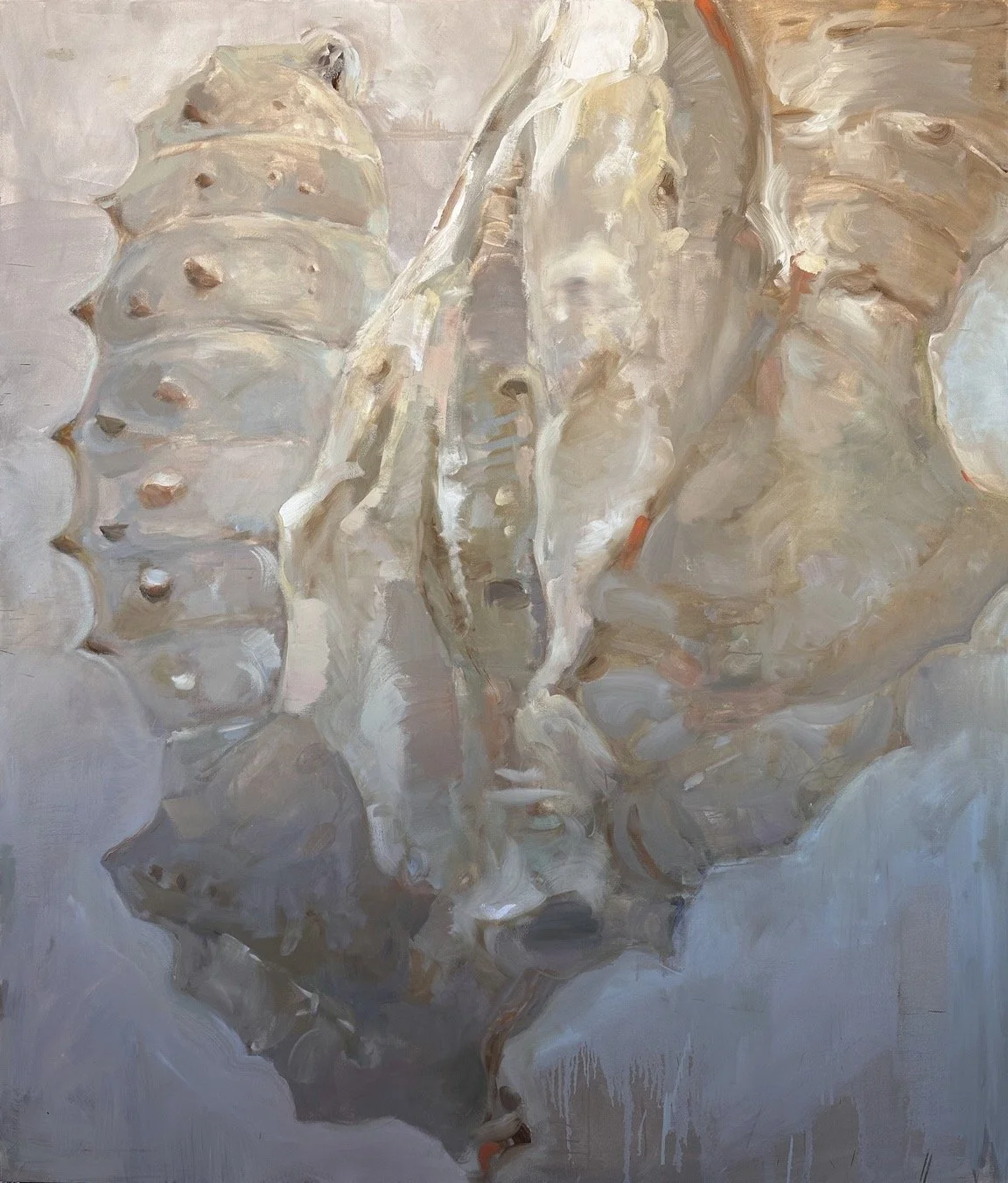 original oil painting by Gabrielle B. McLean of empty crysalis