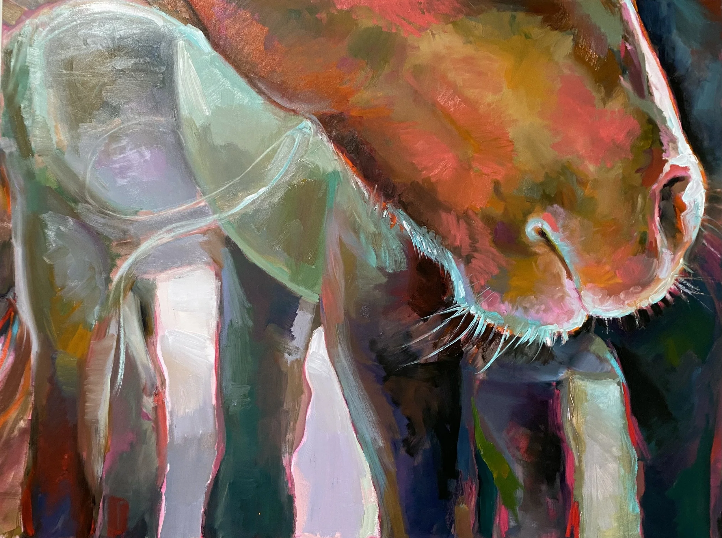 original oil painting by Gabrielle b. McLean of horse whiskers